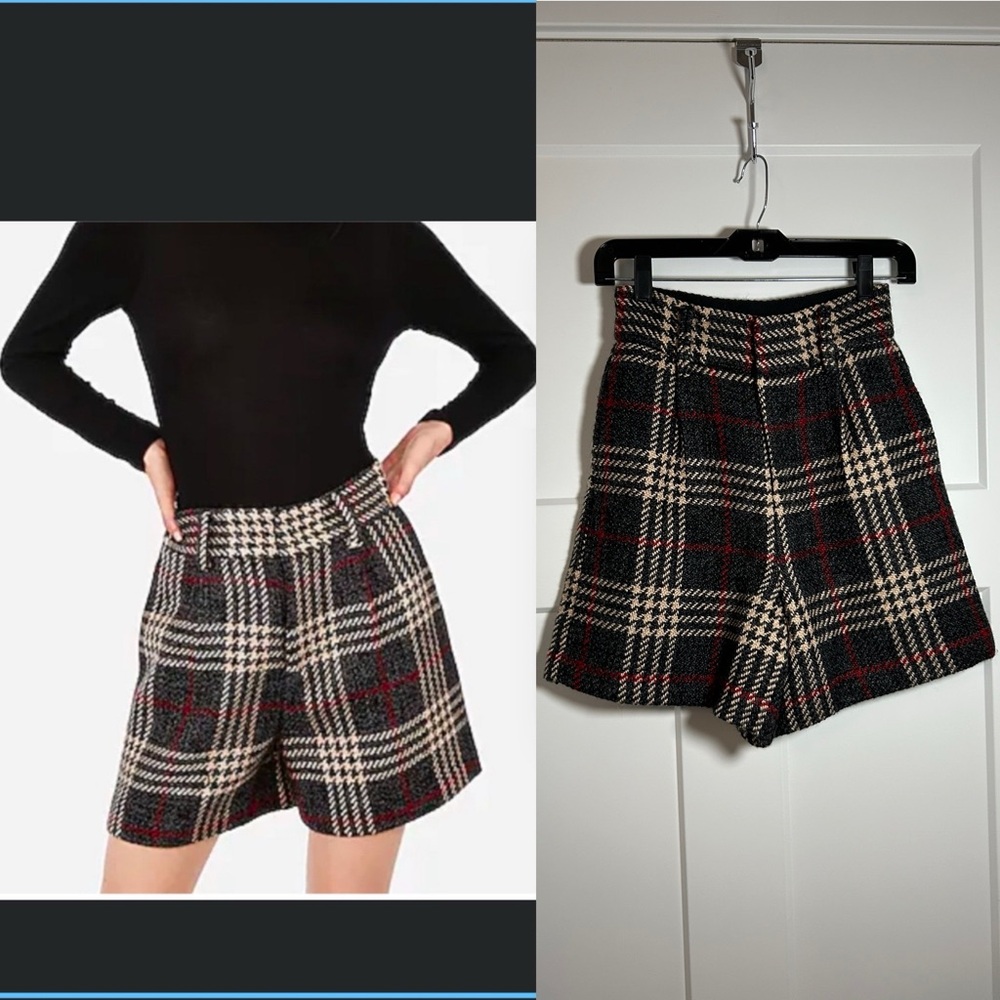 Express XXS high-waisted wool blend shorts